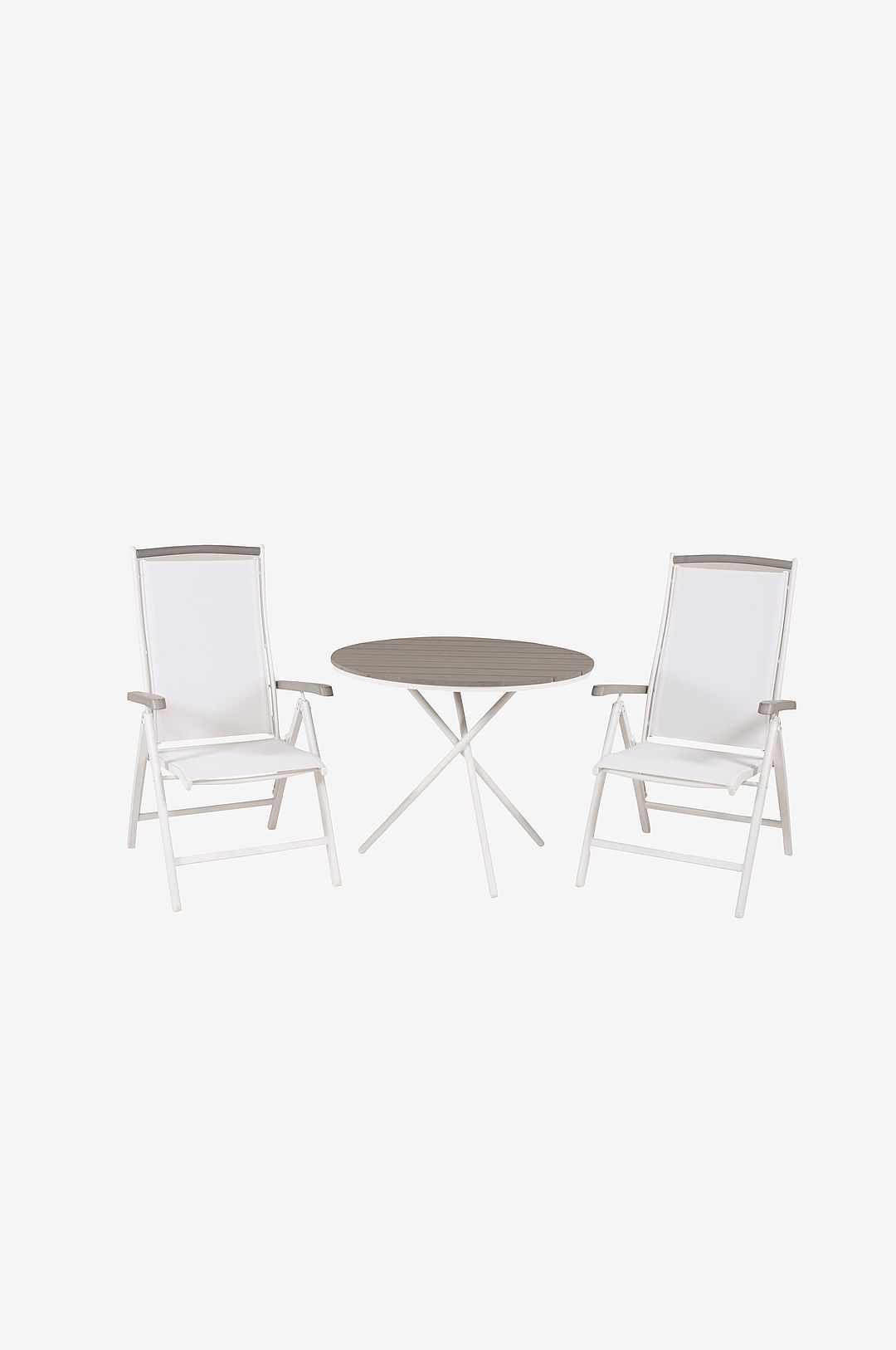 Venture Home – Matgrupp Parma med 2st matstolar Albany – Grå – Caféset – Från Homeroom