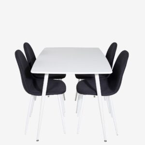 Venture Home – Matgrupp Penally inkl 4st matstolar Penally – Vit – Matgrupp 4 personer – Från Homeroom