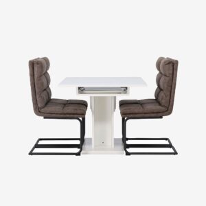 Venture Home – Matgrupp Pluto med 4st stolar Zizo – Vit – Matgrupp 4 personer – Från Homeroom