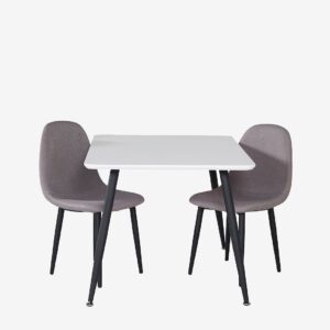 Venture Home – Matgrupp Polar med 2 stolar Polar – Vit – Matgrupp 2 personer – Från Homeroom