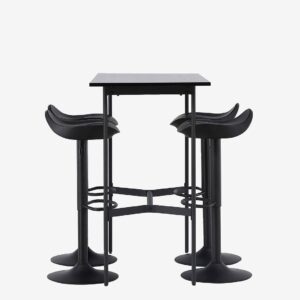 Venture Home – Matgrupp Rax med 4st stolar Adesto – Svart – Matgrupp 4 personer – Från Homeroom