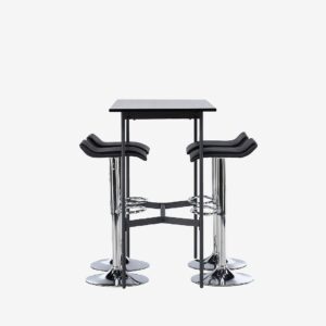 Venture Home – Matgrupp Rax med 4st stolar Jonna – Svart – Matgrupp 4 personer – Från Homeroom