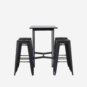 Venture Home – Matgrupp Rax med 4st stolar Tempe – Svart – Matgrupp 4 personer – Från Homeroom