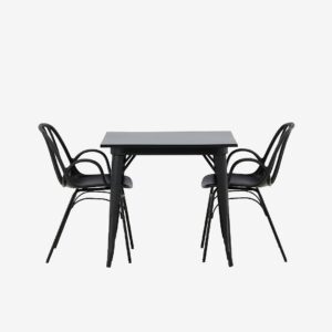 Venture Home – Matgrupp Tempe med 2st matstolar Dyrön – Svart – Matgrupp 2 personer – Från Homeroom