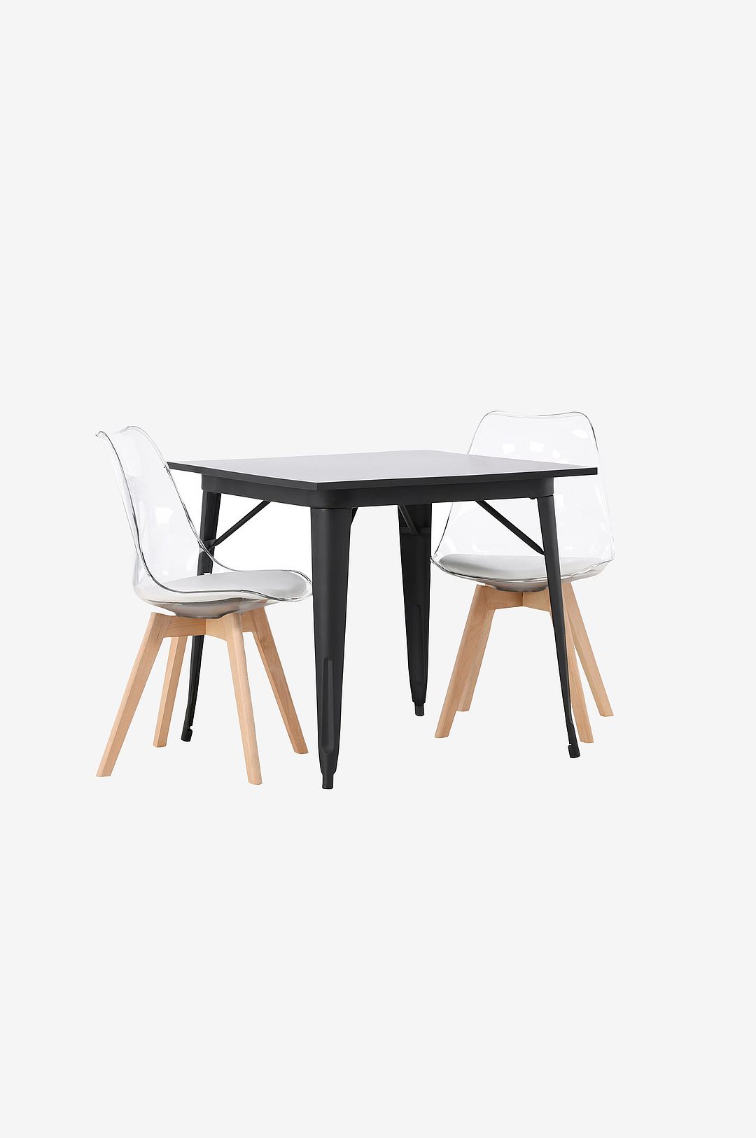 Venture Home – Matgrupp Tempe med 2st stolar Edvin – Svart – Matgrupp 4 personer – Från Homeroom