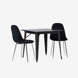 Venture Home – Matgrupp Tempe med 2st stolar Polar – Svart – Matgrupp 4 personer – Från Homeroom