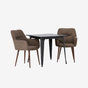 Venture Home – Matgrupp Tempe med 2st stolar Tomorrow – Svart – Matgrupp 4 personer – Från Homeroom