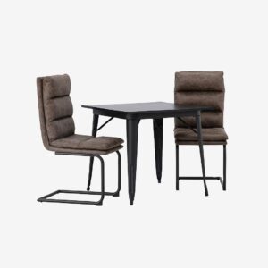 Venture Home – Matgrupp Tempe med 2st stolar Zizo – Svart – Matgrupp 4 personer – Från Homeroom