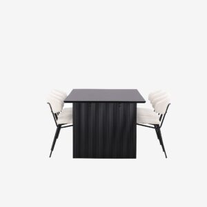 Venture Home – Matgrupp Vail med 6st stolar Chico – Svart – Matgrupp 6 personer – Från Homeroom