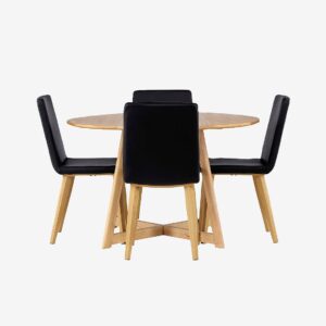 Venture Home – Matgrupp Yadikon med 4st stolar Today – Brun – Matgrupp 4 personer – Från Homeroom