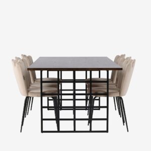 Venture Home – Matgrupp Ystad med 6st stolar Limhamn – Brun – Matgrupp 6 personer – Från Homeroom