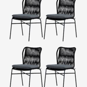 Venture Home – Matstol Lisa, 4-pack – Svart – Matstolar – Från Homeroom