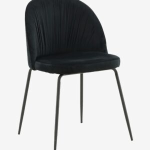 Venture Home – Matstol Wrinkles Sammet, 2-pack – Svart – Stolar – Från Homeroom