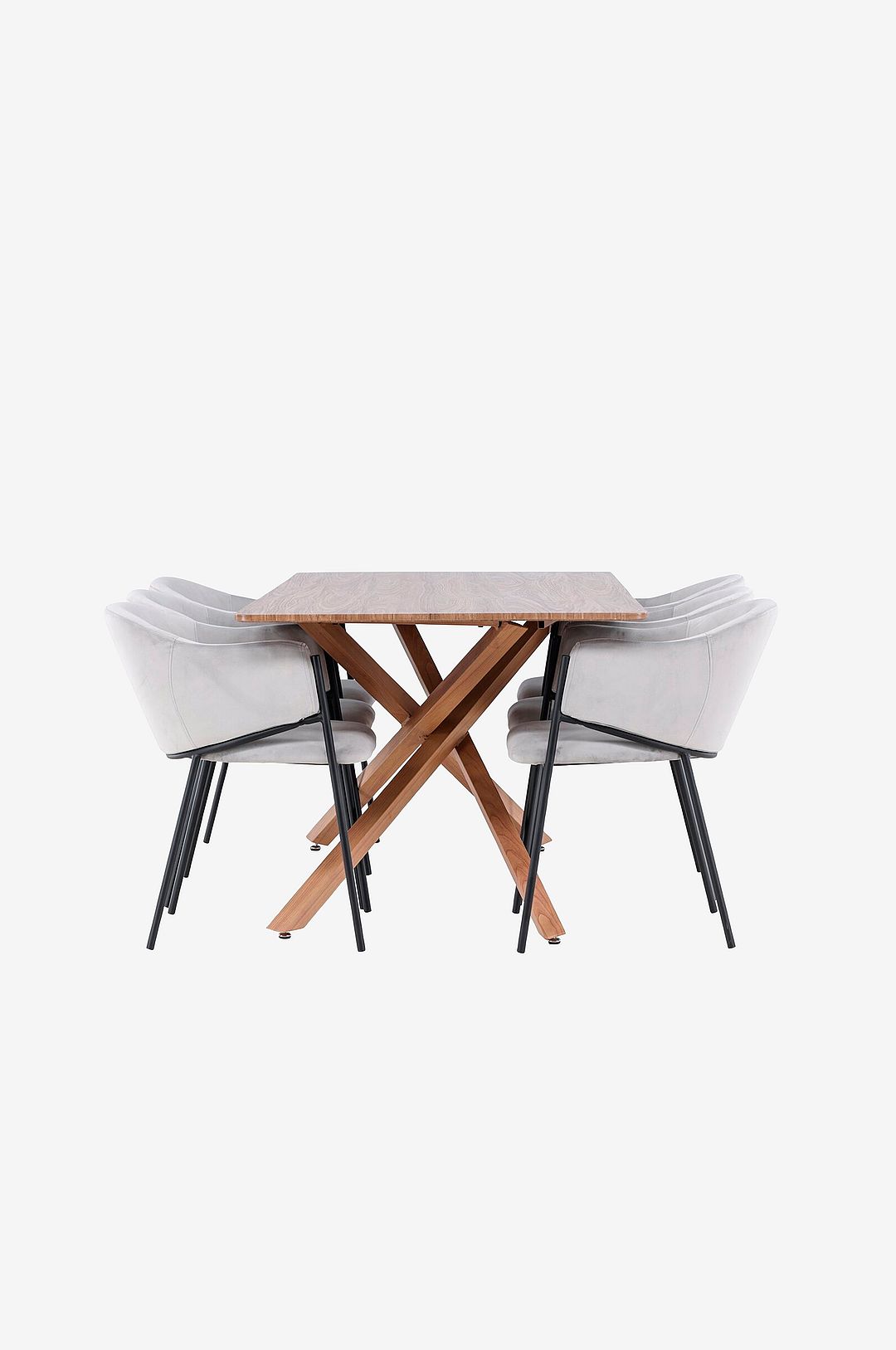 Venture Home – Piazza matbord med Evelina matstol – Grå – Matgrupp 6 personer – Från Homeroom