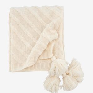 Venture Home – Pläd Katlyn – Vit – Filtar & plädar – Från Homeroom