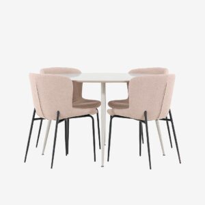 Venture Home – Plaza matbord med Modesto matstol – Beige – Matgrupp 4 personer – Från Homeroom