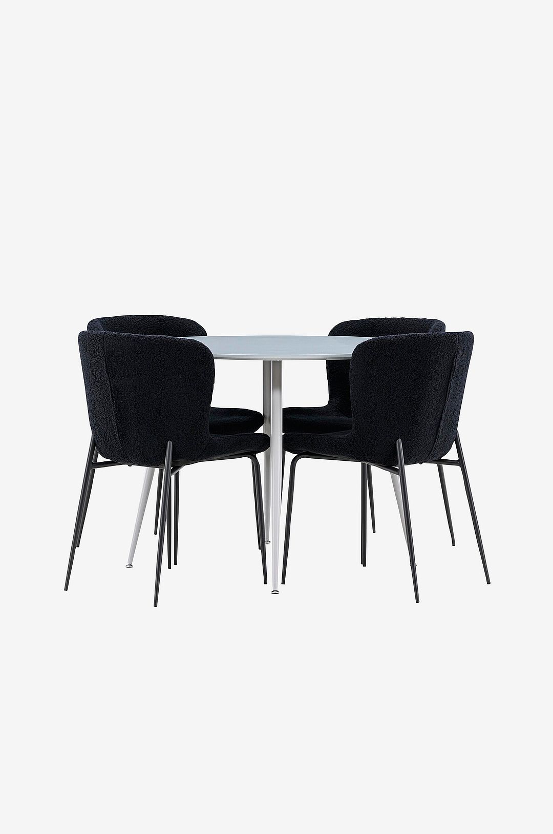 Venture Home – Plaza matbord med Modesto matstol – Svart – Matgrupp 4 personer – Från Homeroom