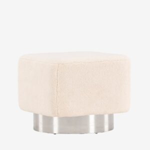 Venture Home – Puff Newton – Vit – Fotpallar & puffar – Från Homeroom