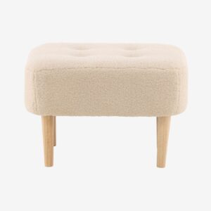 Venture Home – Puff Salina 59×40 – Vit – Fotpallar & puffar – Från Homeroom