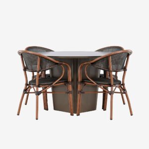 Venture Home – Santa Fe Matgrupp med stolar Vila – Svart – Matgrupper – Från Homeroom