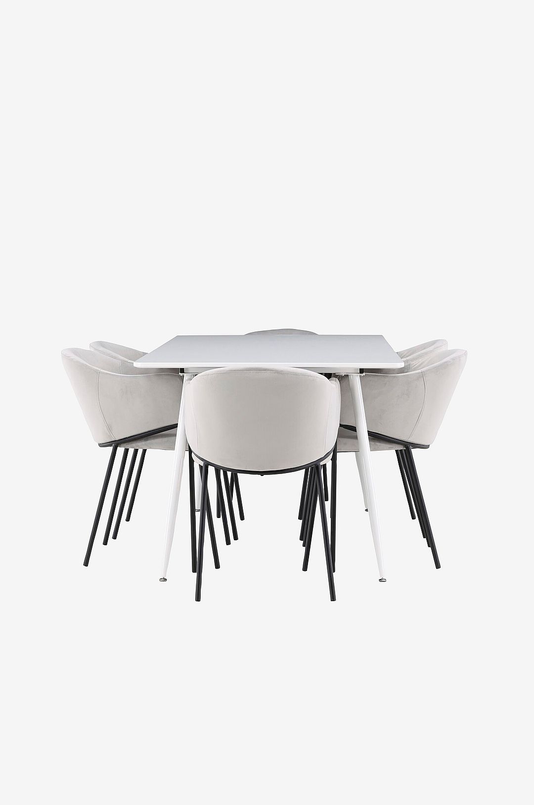 Venture Home – Silar Matbord med Evelina Matstol – Grå – Matgrupp 4 personer – Från Homeroom