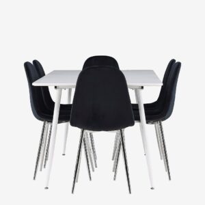 Venture Home – Silar Matbord med Polar Matstol – Silver – Matgrupp 4 personer – Från Homeroom