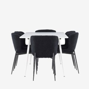 Venture Home – Silar matbord med Modesto matstol – Svart – Matgrupp 4 personer – Från Homeroom