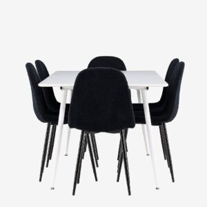 Venture Home – Silar matbord med Polar matstol – Svart – Matgrupp 4 personer – Från Homeroom