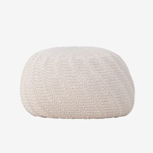 Venture Home – Ted Puff – Vit – Fotpallar & puffar – Från Homeroom