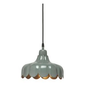 WELLS Taklampa Grön 24cm