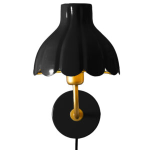 WELLS Vägglampa Svart 21cm