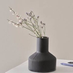 WERA glasvas – höjd 14 cm Mörkgrå