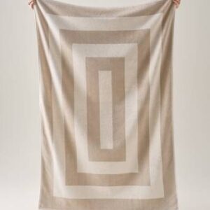 WILLIAM badlakan 100×150 cm Beige/vit