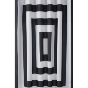 WILLIAM duschdraperi Svart/vit