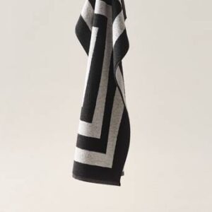 WILLIAM handduk 50×70 cm Svart/beige