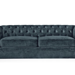 WINDSOR Chesterfield Bäddsoffa Velvet Blå