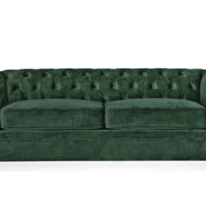 WINDSOR Chesterfield Bäddsoffa Velvet Grön
