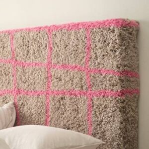 WINK sänggavel 180 cm Rosa/grå