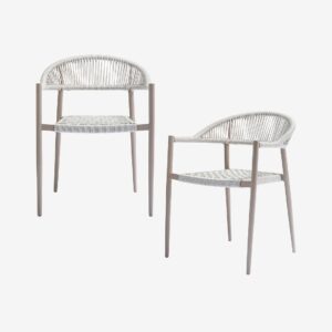 WOOOD – Trädgårdsstol – Uppsättning om 2 – Grå – Utestolar & pallar – Från Homeroom