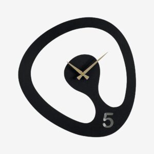 Wallity – Dekorativ väggklocka av metall Grant – Svart – Väggklockor & bordsur – Från Homeroom