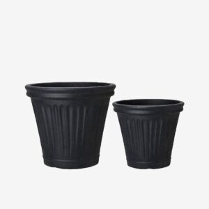 Wikholm Form – Kruka Demeri S/2 – Svart – Krukor & vaser – Från Homeroom