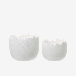 Wikholm Form – Kruka Mona S/2 – Vit – Krukor & vaser – Från Homeroom