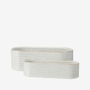 Wikholm Form – Kruka oval bred Elfrida – Vit – Krukor & vaser – Från Homeroom