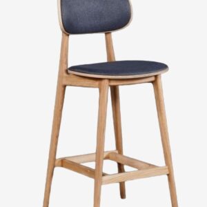 Wood Furniture – Barstol Lula Soft , ek, 66 cm, mörkgrå – Brun – Barstolar & pallar – Från Homeroom