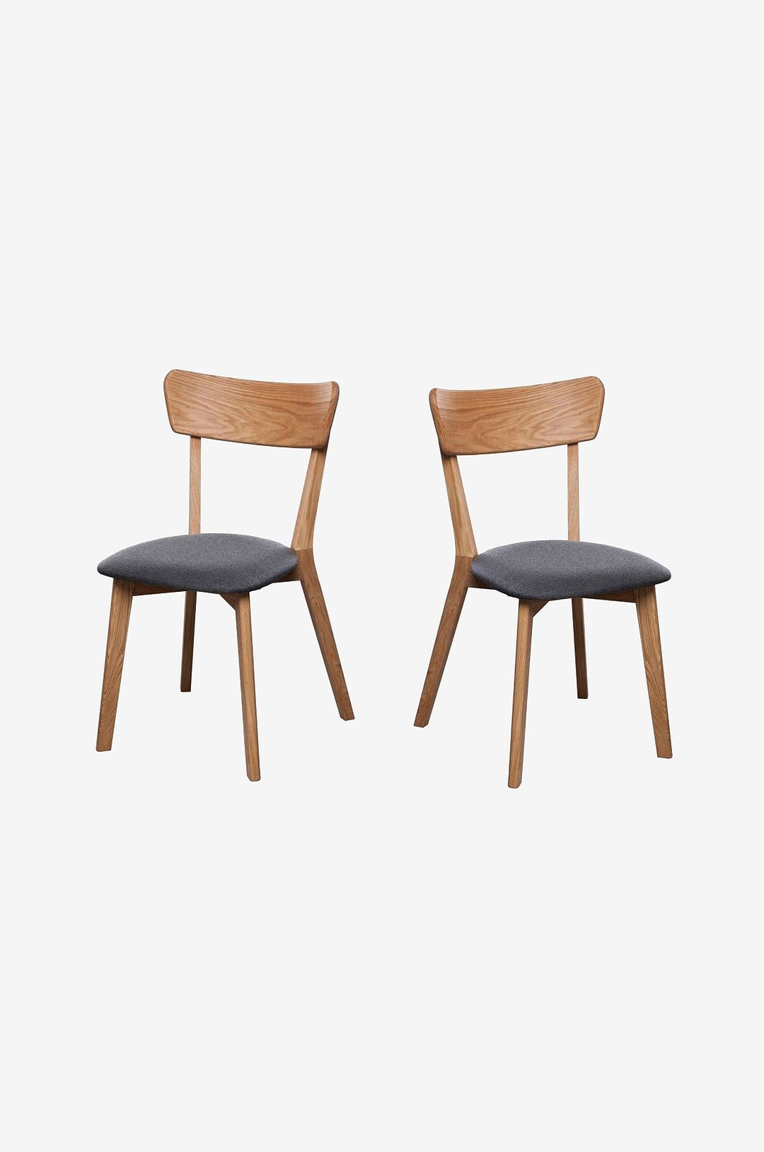 Wood Furniture – Matstol set om två Diana Soft, mörkgrå – Brun – Stolar – Från Homeroom