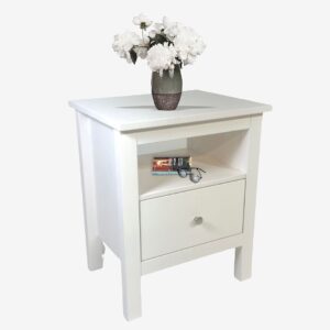 Wood Furniture – Sidobord Vesa – Vit – Sängbord – Från Homeroom