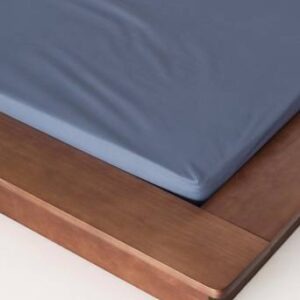 ZACK PERCALE dra-på-lakan – ekologisk Åskblå