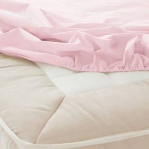 ZACK PERCALE dra-på-lakan – ekologisk Puderrosa