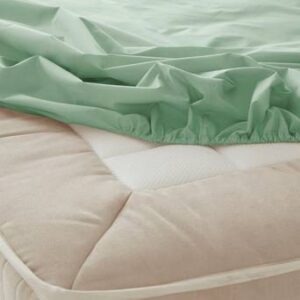 ZACK PERCALE dra-på-lakan, hög madrass – ekologisk Grön