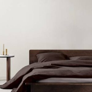 ZACK PERCALE påslakanset dubbelsäng – ekologisk Choklad
